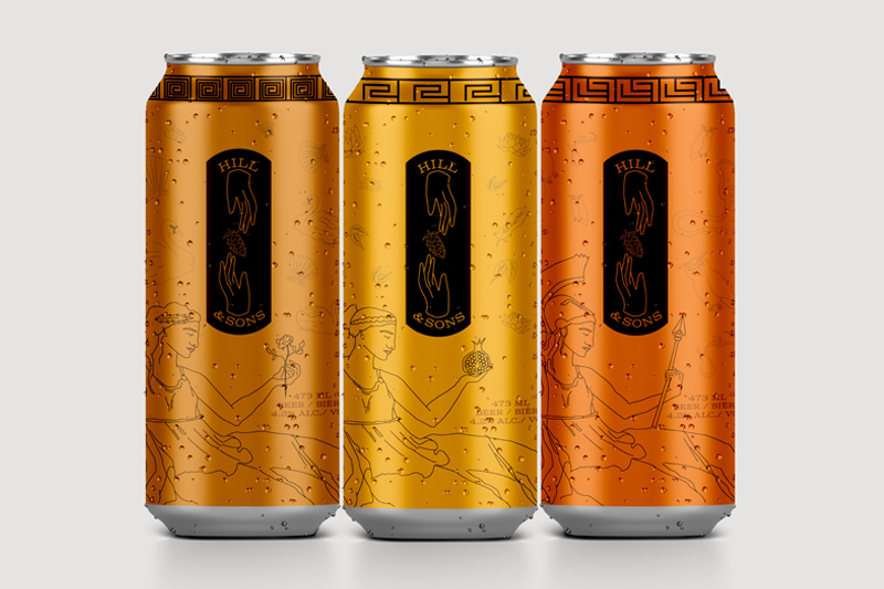 Three beer cans